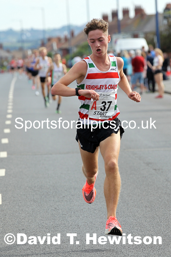 Senior mens 6 stage relay, 2021 Northern 6 and 4 Stage and Young Athletes Road Relays, Redcar. Photo: David T. Hewitson/Sports for All Pics
